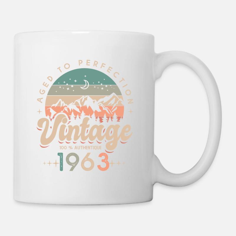 1963 Vintage anniversaire 60 ans - Mug blanc - blanc