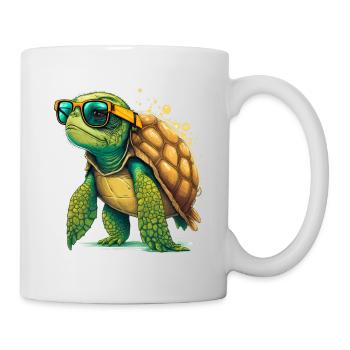 Turtle old - Tasse - Weiß - Rechts