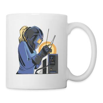 Schweißer Mama für Schweißerinnen und - Tasse - Weiß - Rechts