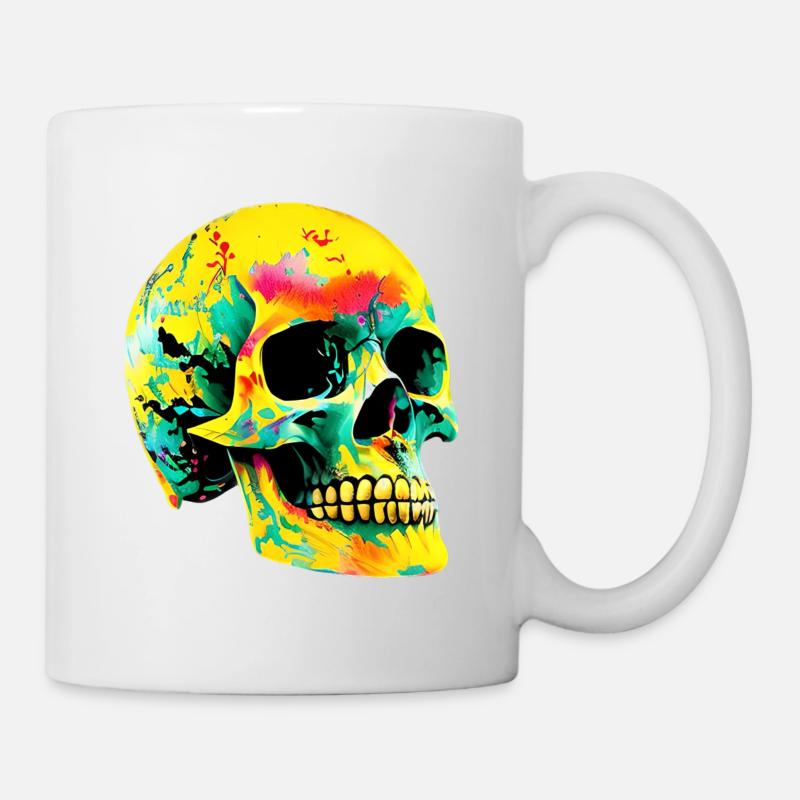 Totenkopf - Tasse - Weiß