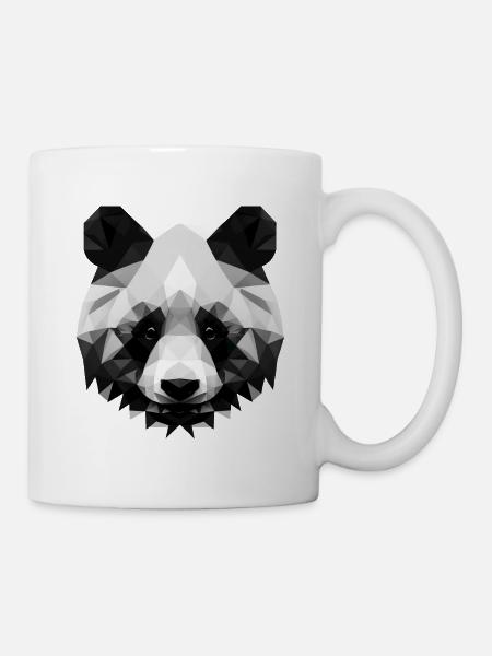 Minimalist Polygon Panda - Mug - white