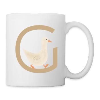 G - GOOSE - ABC, Alphabet, Letter, Animal, Name - Mug - white - Right