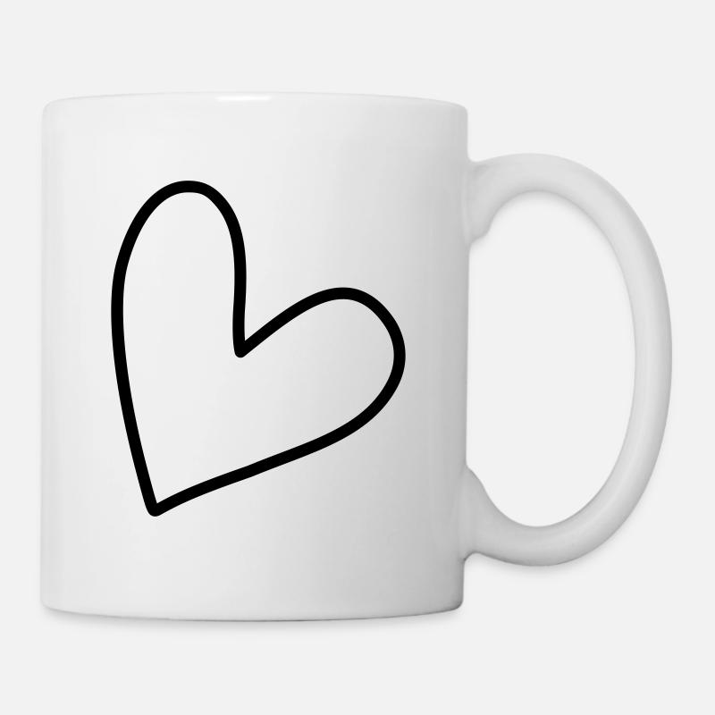 Symbole de cœur simple - Mug blanc - blanc