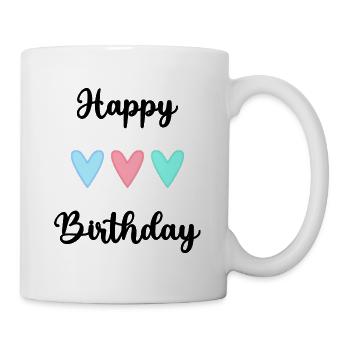 HAPPY BIRTHDAY. JOYEUX ANNIVERSAIRE. ANNIVERSAIRE. - Mug blanc - blanc - Droite