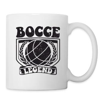 La légende de la pétanque dit la balle de pétanque avec Jack Bocci - Mug blanc - blanc - Droite