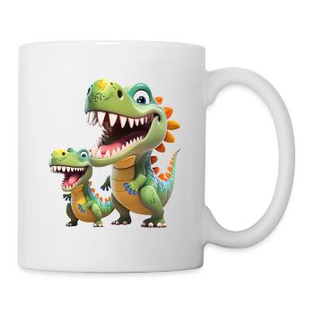 Dinosaurier Baby Tyrannosaurus zwei Dino T-Rex - Tasse - Weiß - Rechts