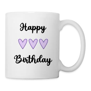 HAPPY BIRTHDAY. HAPPY BIRTHDAY. ANNIVERSARY. - Mug - white - Right