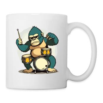 Drumming Gorilla - Mug - white - Right