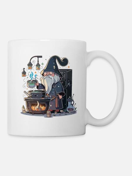 Der Meisterkoch-Zauberer - Tasse - Weiß