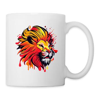 Tête de lion, signe du zodiaque - Mug blanc - blanc - Droite