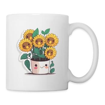 Symphonie de tournesol - Mug blanc - blanc - Droite