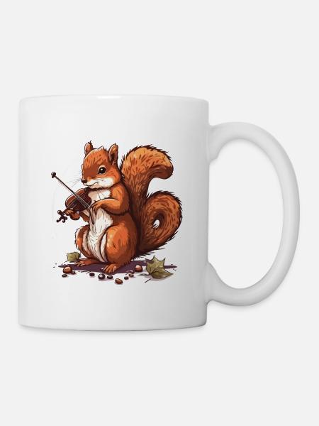Écureuil virtuose - Mug blanc - blanc