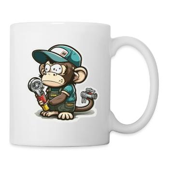 Zerrender Primat - Tasse - Weiß - Rechts
