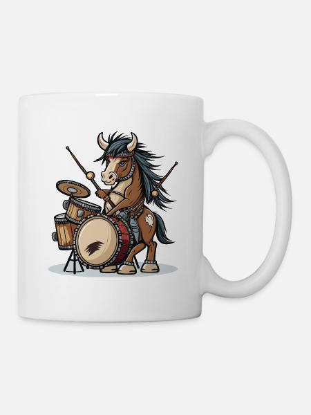 Rhythmische Rösser - Tasse - Weiß