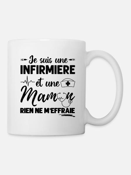 Infirmière et maman cadeau pour mère infirmiere - Mug blanc - blanc