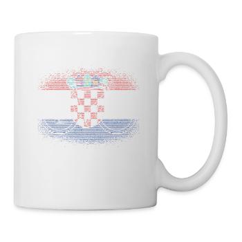 Croatia Flag Adriatic Zagreb Croatian Flag Bike - Mug - white - Right