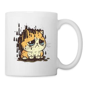 Regentag-Blues - Tasse - Weiß - Rechts