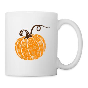 Halloween, Pumpkin, Fall, Thanksgiving - Mug - white - Right