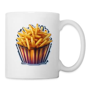 Pommes - Tasse - Weiß - Rechts