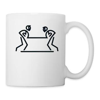 Two people fencing - Mug - white - Right
