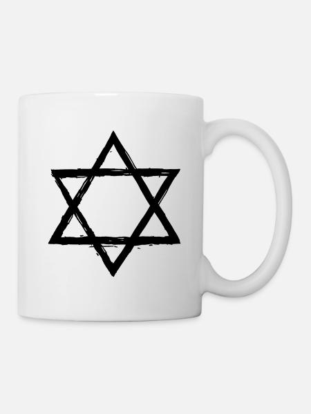 Israel Stern Davidstern Hexagramm Judentum Symbol - Tasse - Weiß