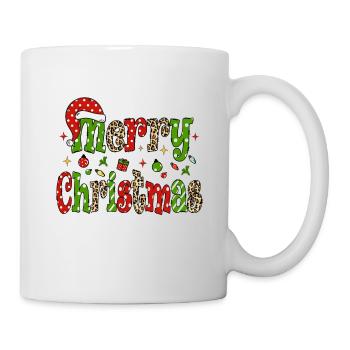 JOYEUX Noël, chapeau de père Noël - Mug blanc - blanc - Droite
