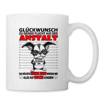 Glückwunsch zur Flucht Verräter - Jobwechsel - Tasse - Weiß - Rechts