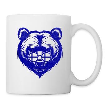 Finnland Bär - Flagge von Finnland Sonnenbrille - Tasse - Weiß - Rechts