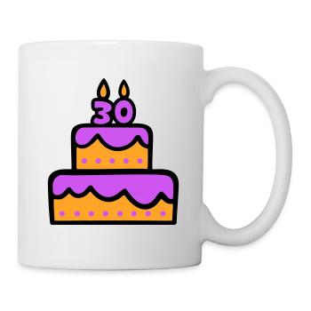 30. Geburtstag - Tasse - Weiß - Rechts