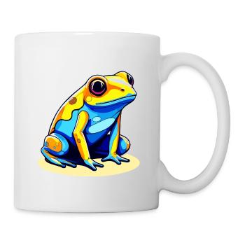 Pfeilgiftfrosch Frosch Zeichnung - Tasse - Weiß - Rechts
