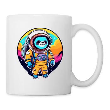 Faultier Astronaut Illustration - Tasse - Weiß - Rechts