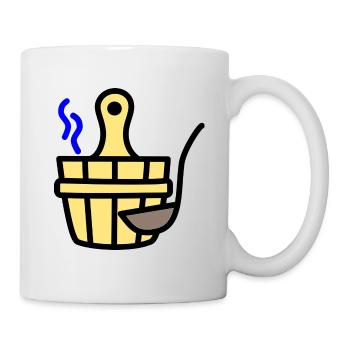 Icône de sauna - Mug blanc - blanc - Droite