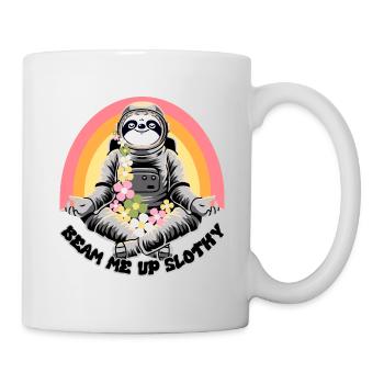 Beam me up Slothy - Tasse - Weiß - Rechts