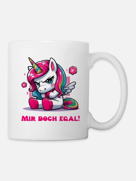 I don't care funny unicorn saying - Mug - white