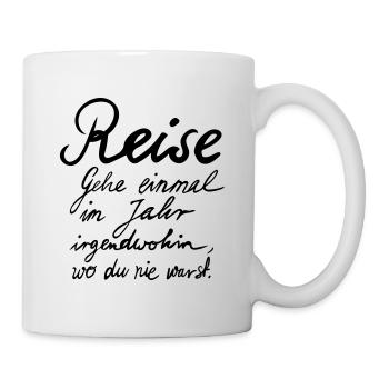 Voyage d’aventure - Mug blanc - blanc - Droite