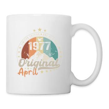 1977 Avril 1977 Anniversaire Avril 1977 Avril - Mug blanc - blanc - Droite