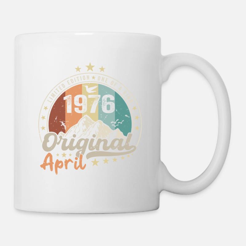 1976 April 1976 Geburtstag April 1976 April - Tasse - Weiß