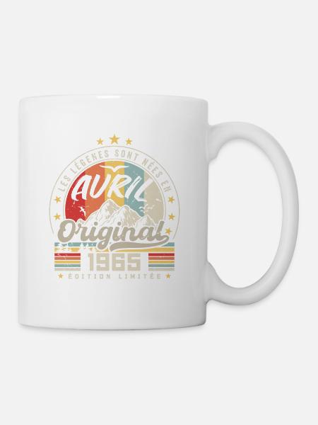 April 1965 Geburtstagsgeschenk April 1965 April - Tasse - Weiß