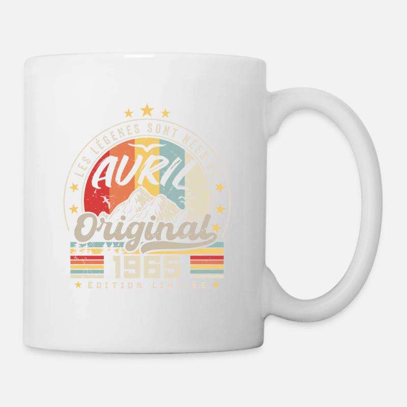 April 1965 Geburtstagsgeschenk April 1965 April - Tasse - Weiß