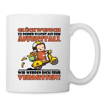 Wir werden dich vermissen - Jobwechsel - Tasse - Weiß - Rechts