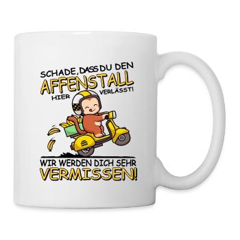 Wir werden dich vermissen - Jobwechsel - Tasse - Weiß - Rechts