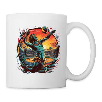 Volley-ball - Mug blanc - blanc - Droite