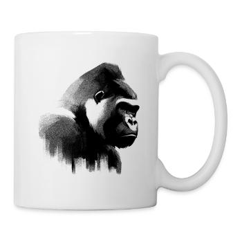Gorilla Schattenspiel - Tasse - Weiß - Rechts