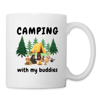 Camping with my buddies. - Mug - white - Right