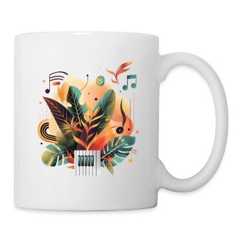 Plantes et musique - Impression de mode de haute qualité - Mug blanc - blanc - Droite