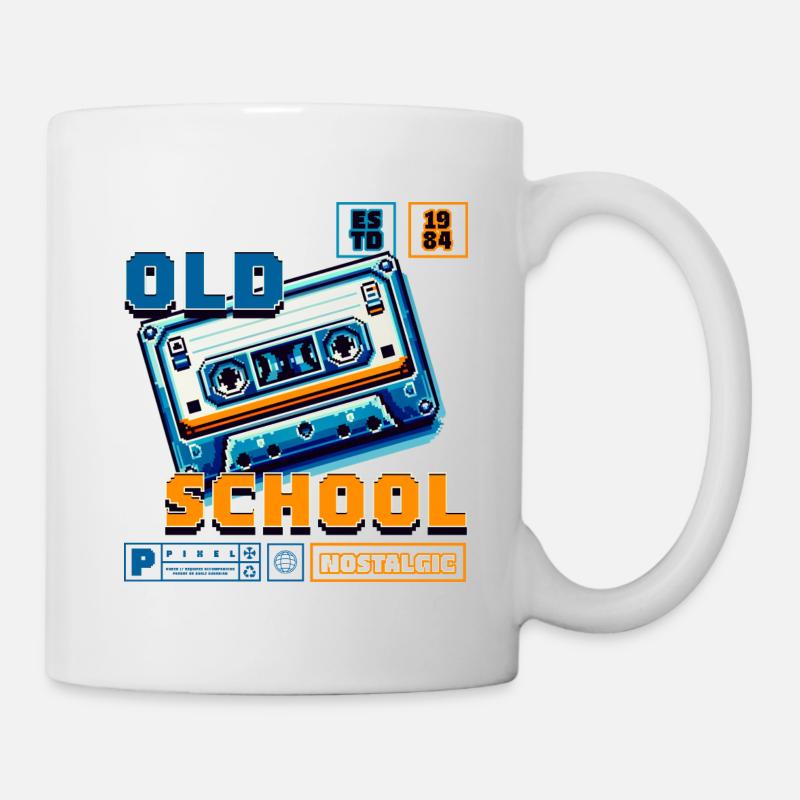 OldSchool - Tasse - Weiß