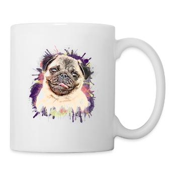 Pug Drawing - Mug - white - Right