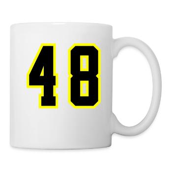48 Zahl Trikot - Tasse - Weiß - Rechts