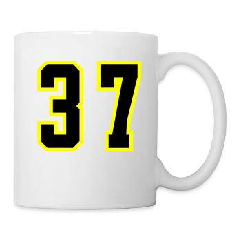 Maillot à 37 numéros - Mug blanc - blanc - Droite