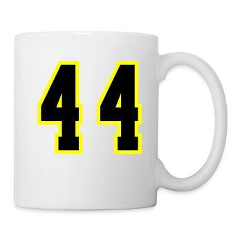 44 Zahl Trikot - Tasse - Weiß - Rechts